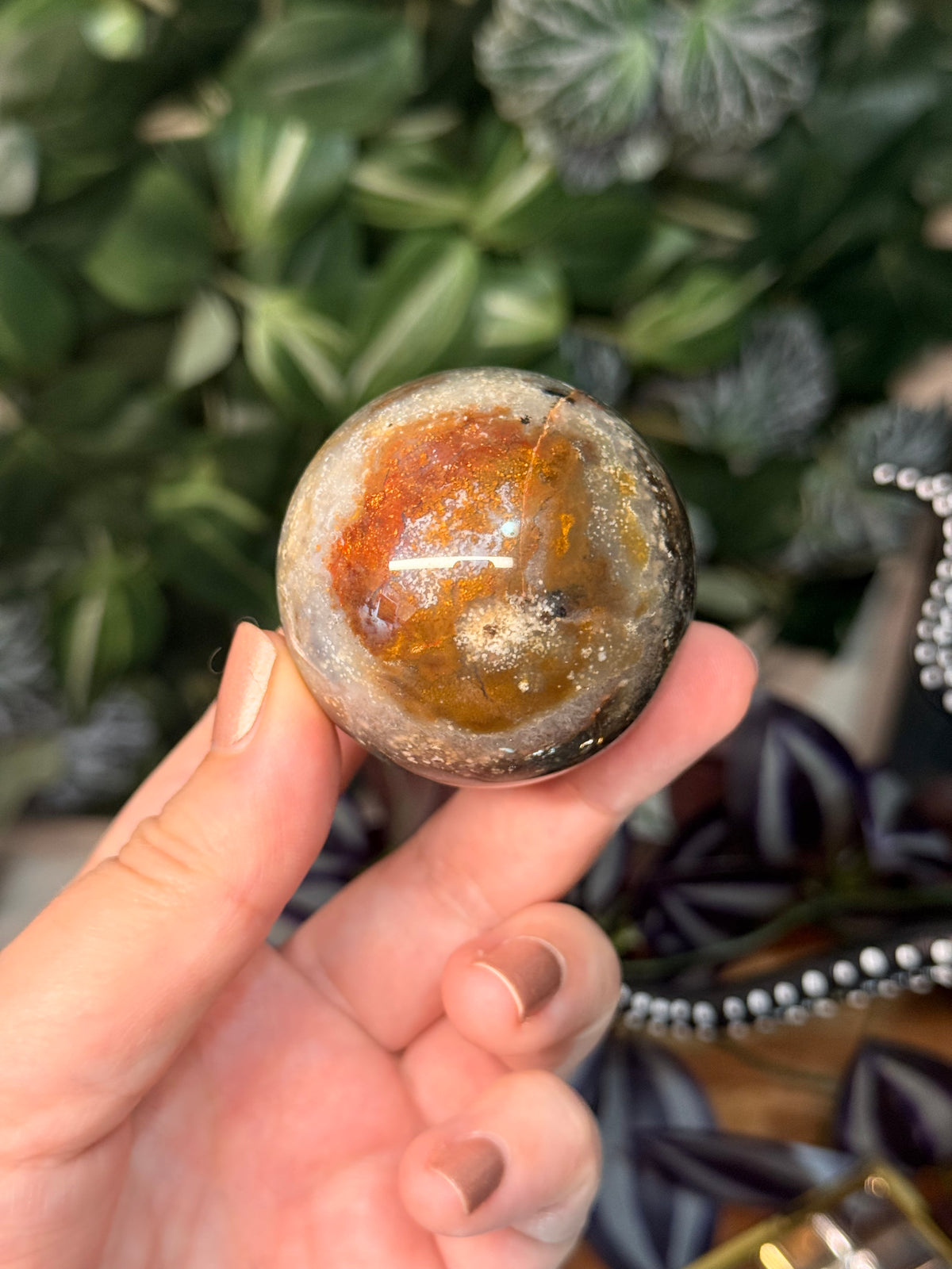 Starry Sky Agate spheres