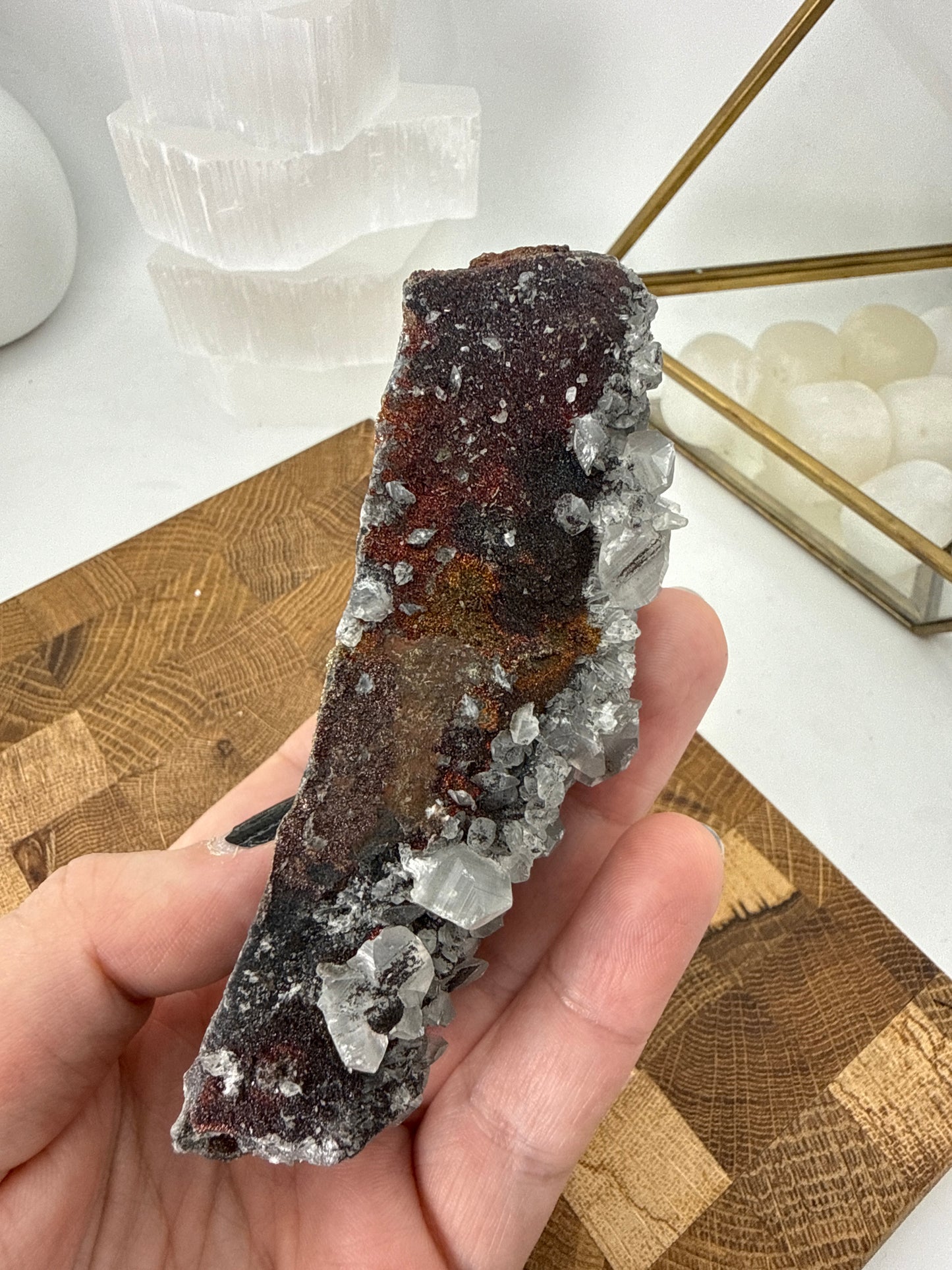 Chalcopyrite + calcite cluster
