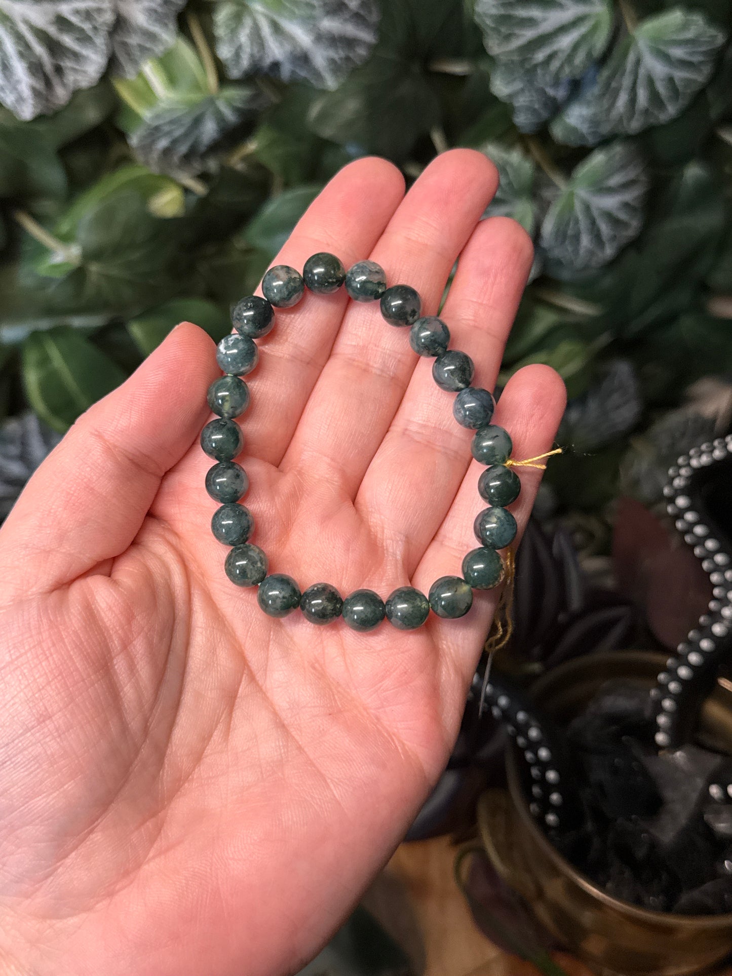 Moss agate bracelet