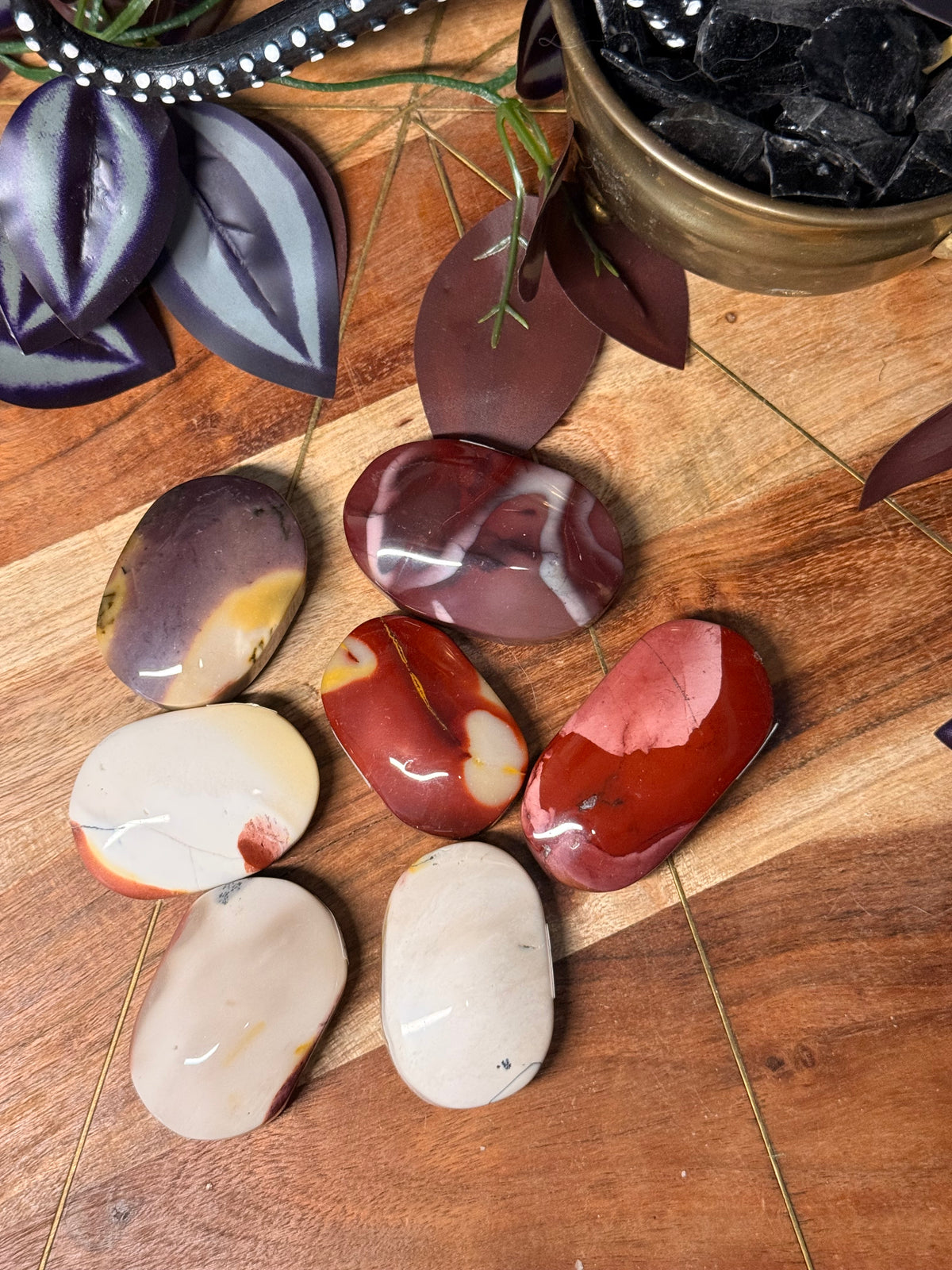 Mookaite Jasper palm stones