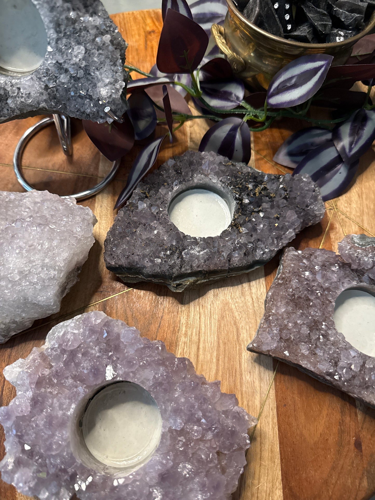 Amethyst Tealight Holders