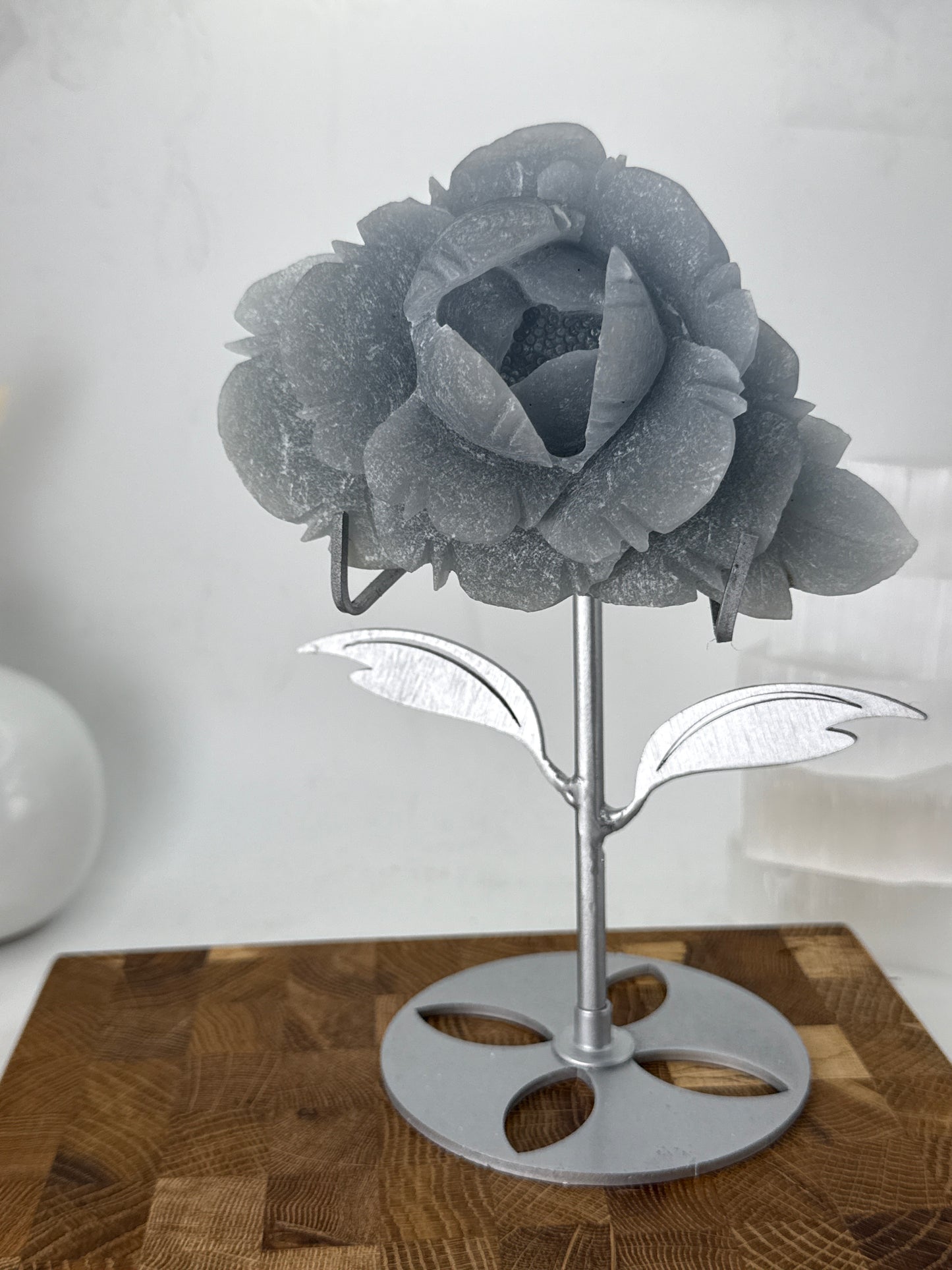 Angelite Flower on Stand