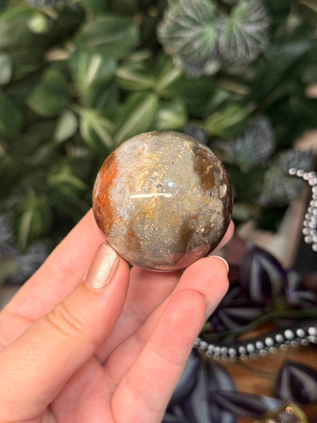 Starry Sky Agate spheres