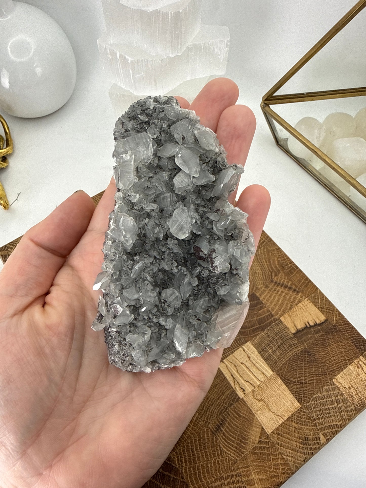 Chalcopyrite + calcite cluster