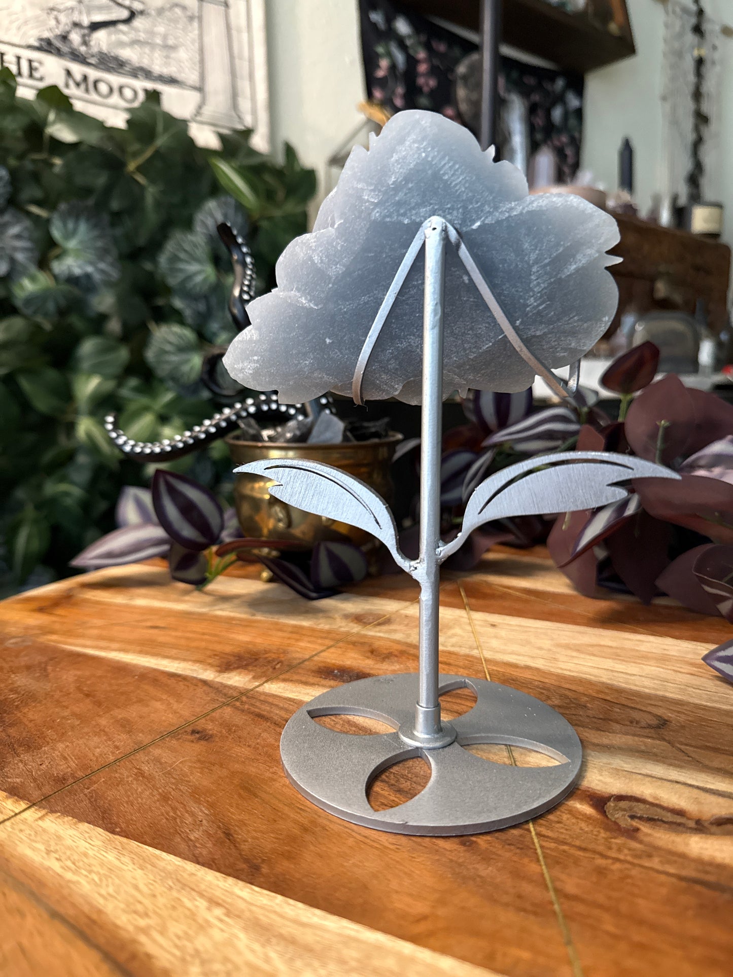 Angelite Flower on Stand