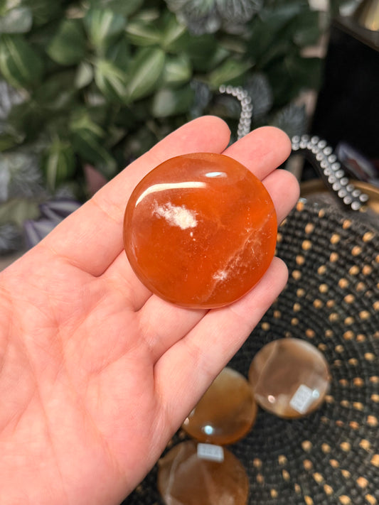Honey calcite cookie palms