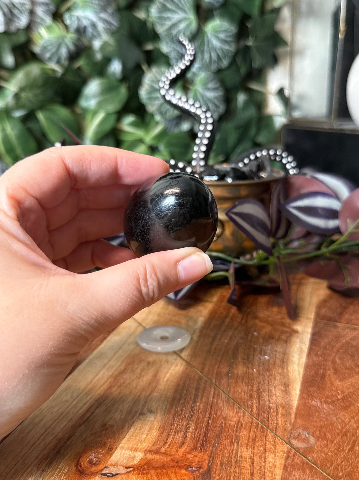 Black tourmaline egg