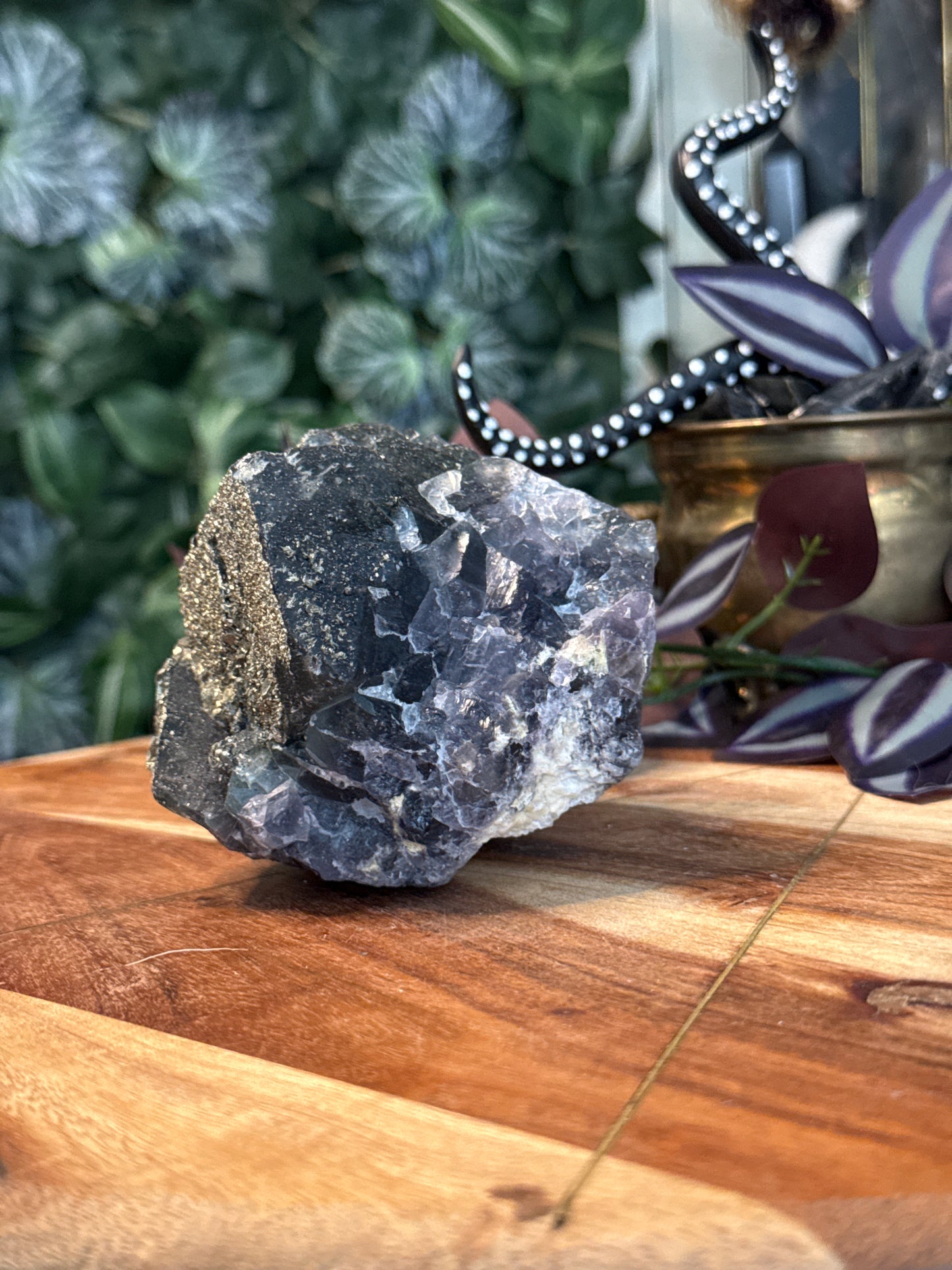Daylight Fluorescent Fluorite with Pyrite