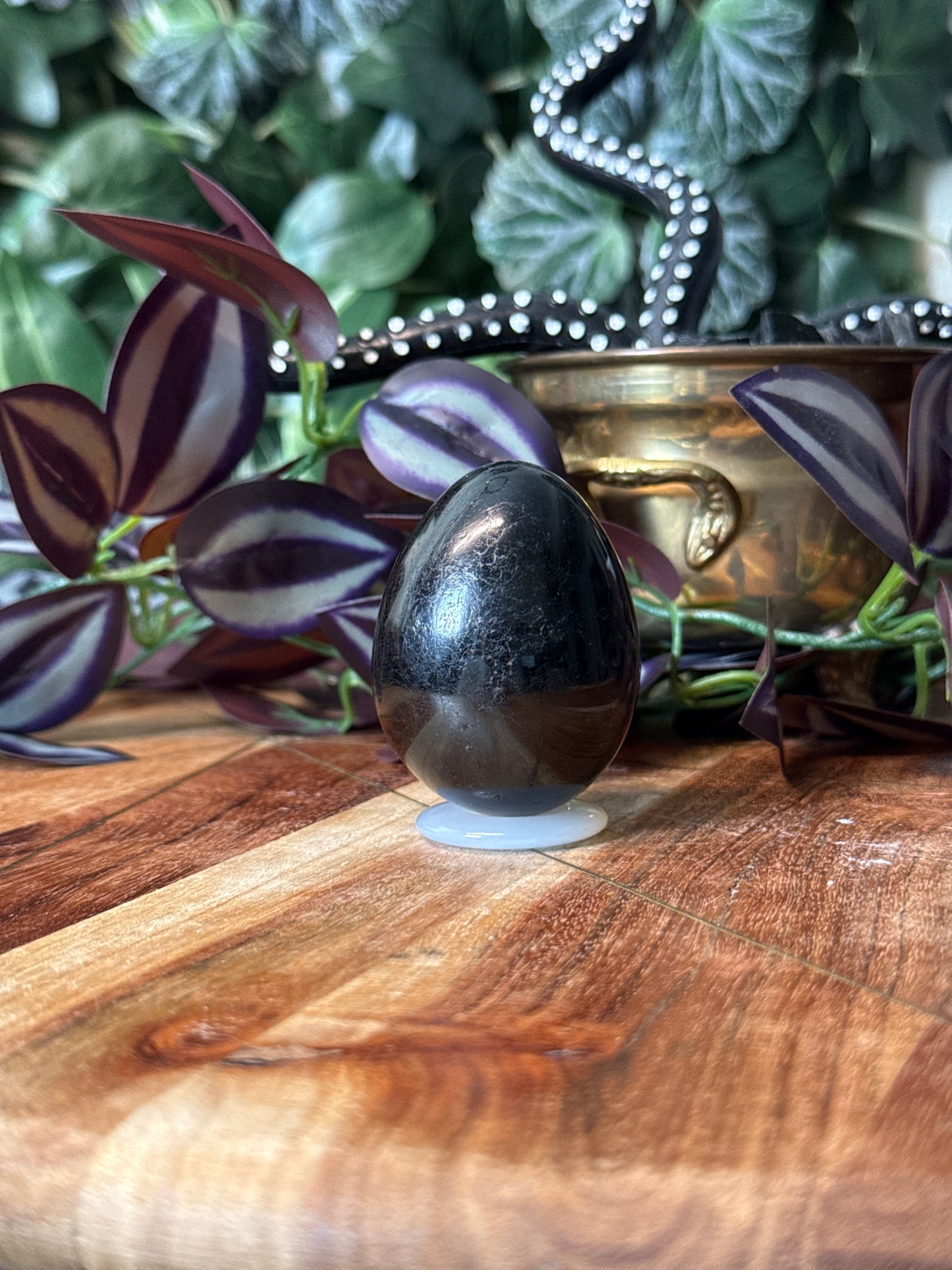 Black tourmaline egg