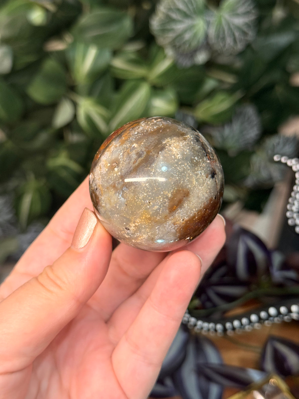 Starry Sky Agate spheres