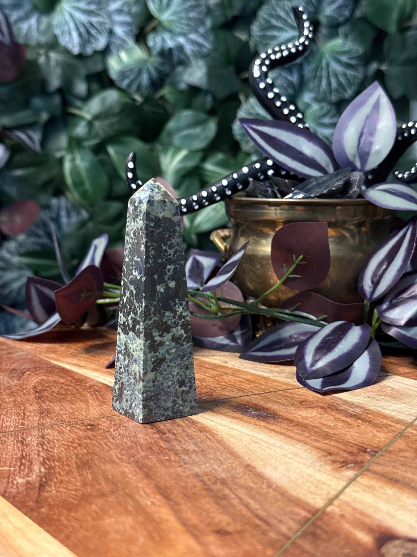 Serpentine + Pyrite Tower