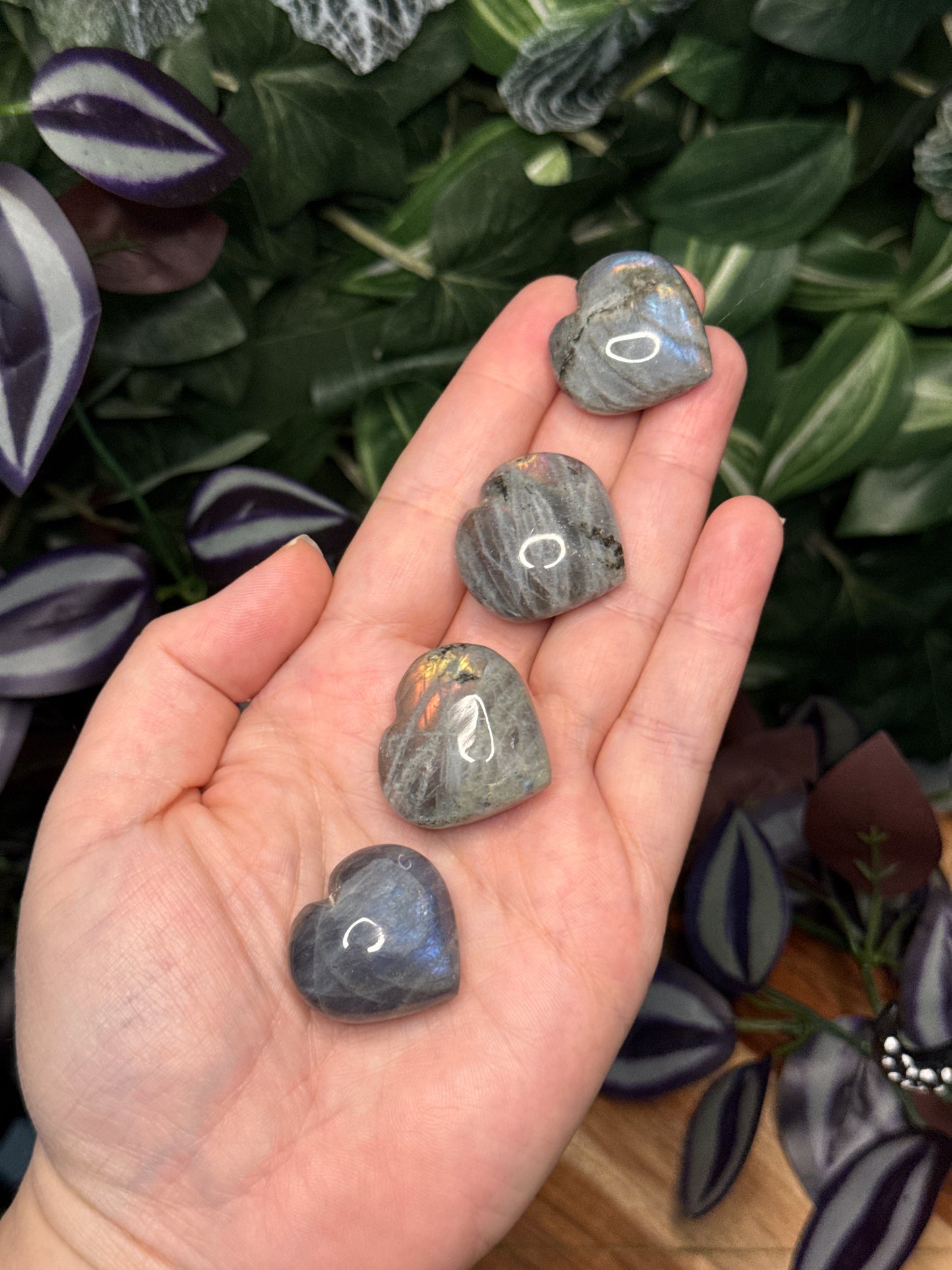 Labradorite hearts