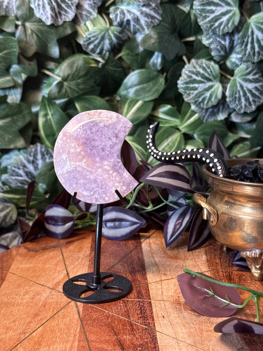 Amethyst x flower agate moon