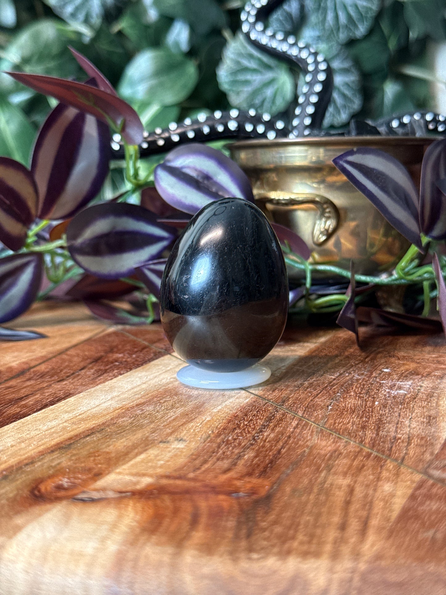 Black tourmaline egg