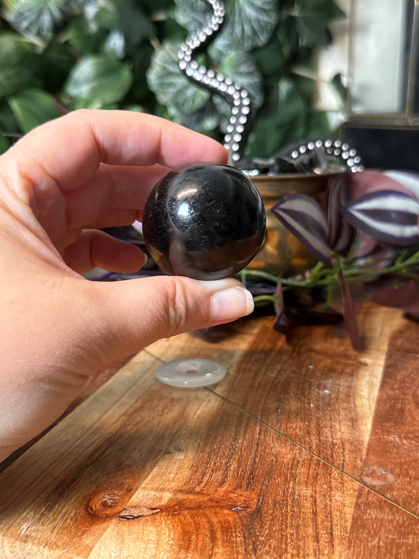 Black tourmaline egg