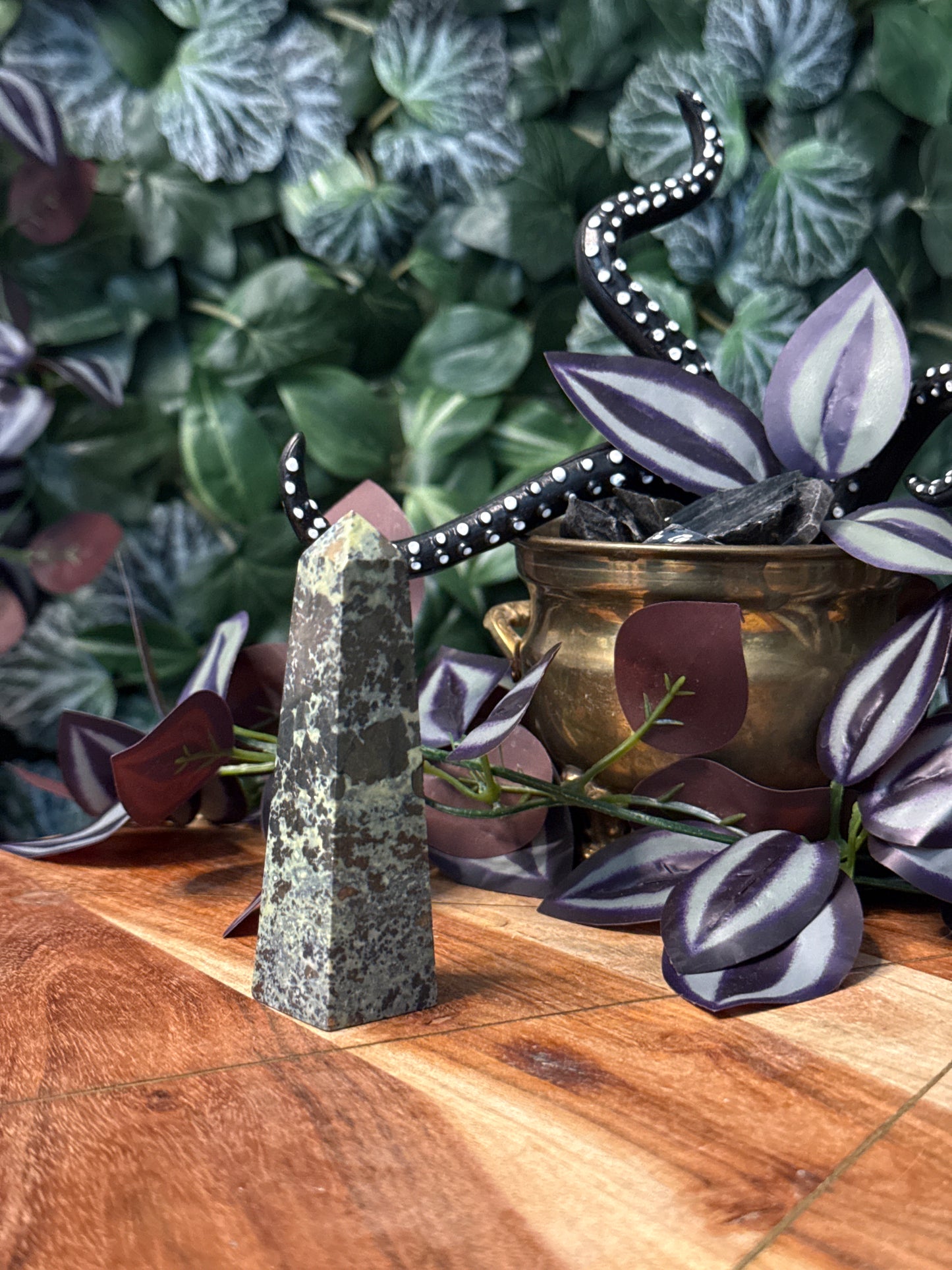 Serpentine + Pyrite Tower