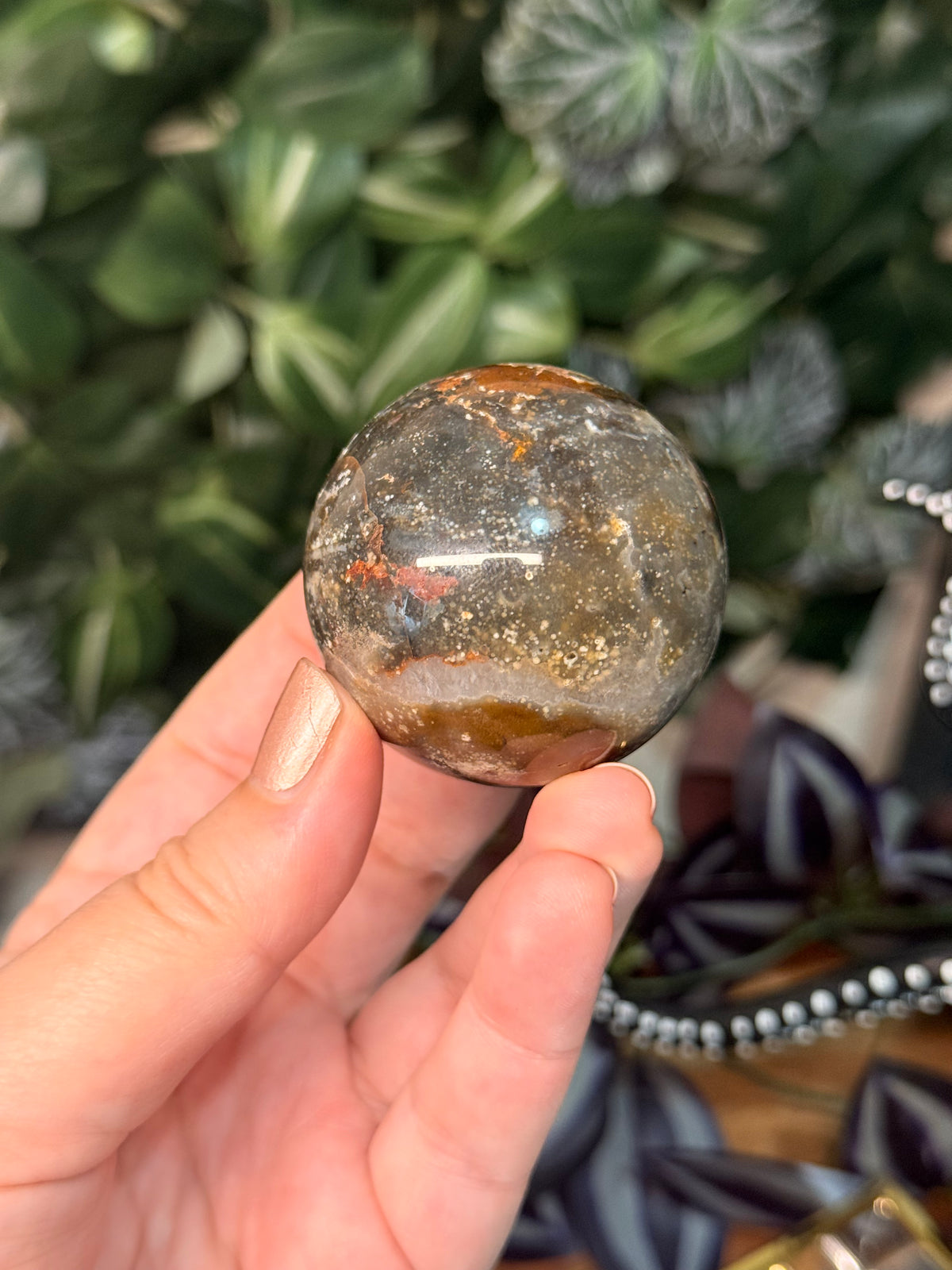 Starry Sky Agate spheres