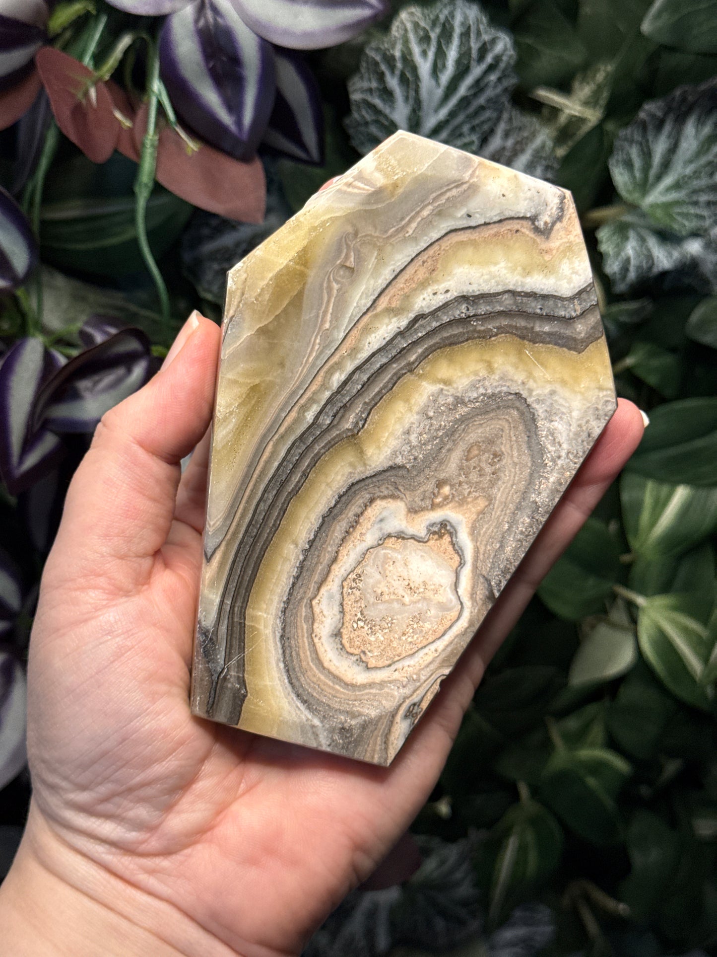 Dendritic Orange Calcite Coffin Dishes