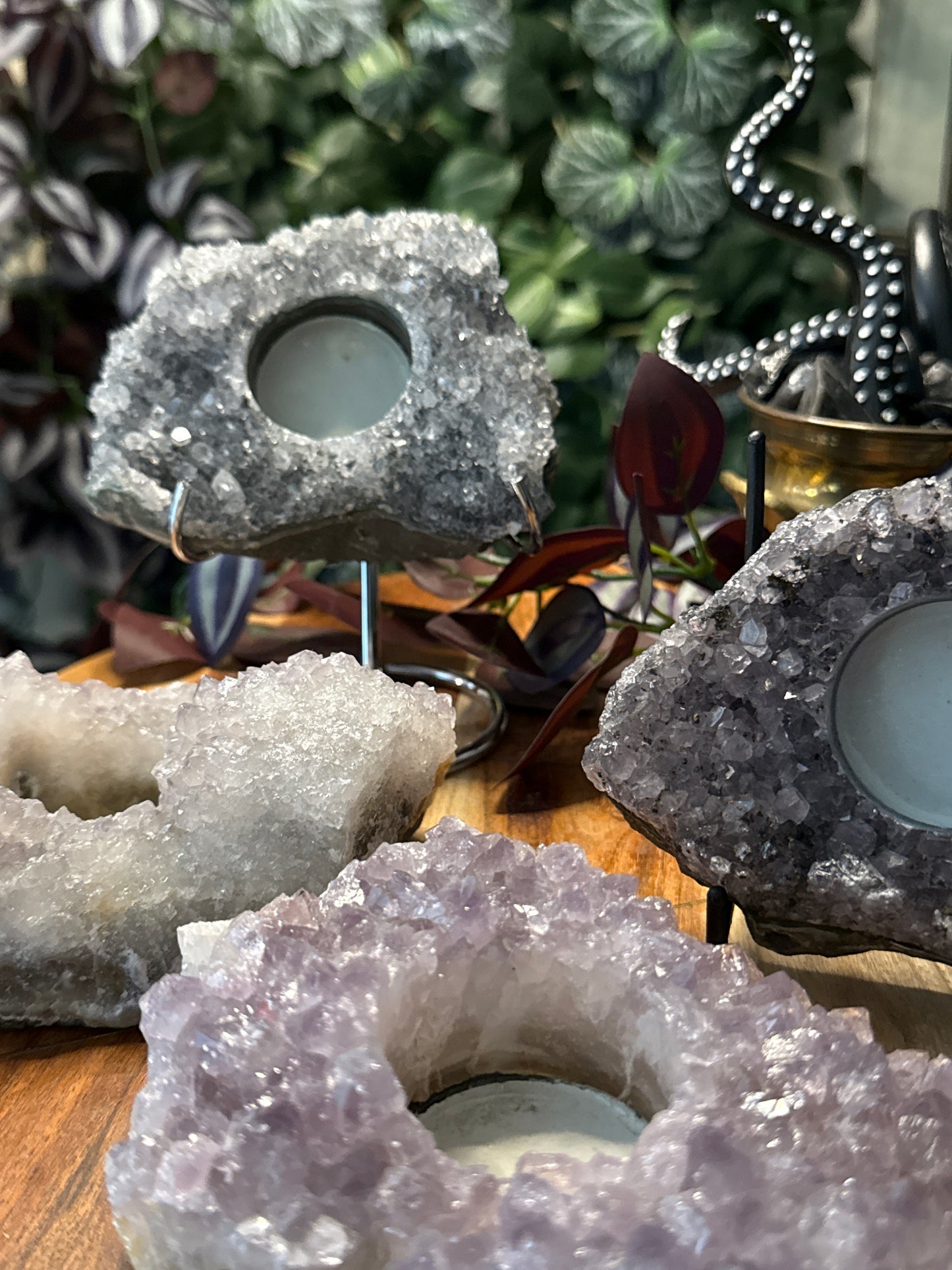 Amethyst Tealight Holders