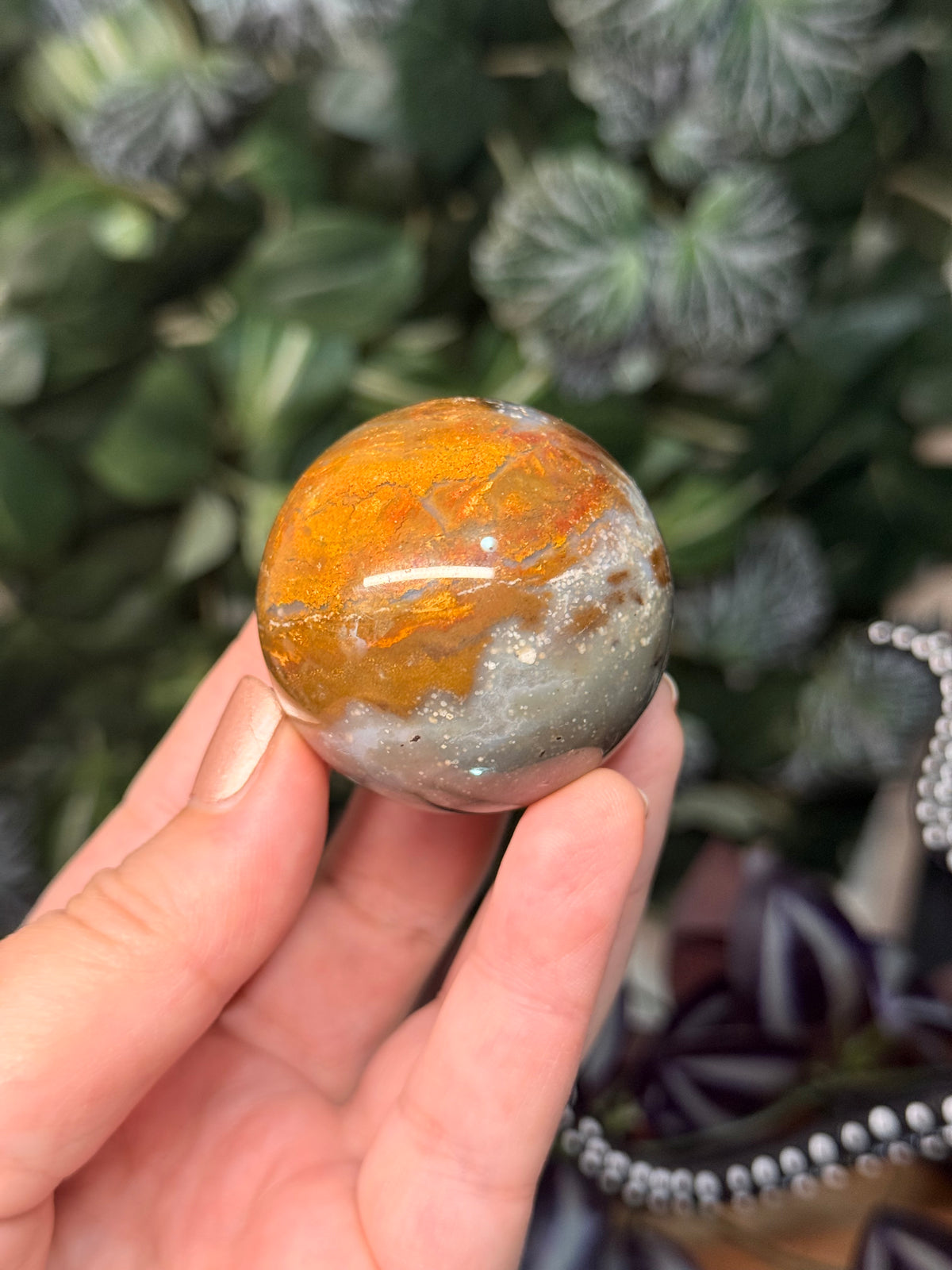 Starry Sky Agate spheres