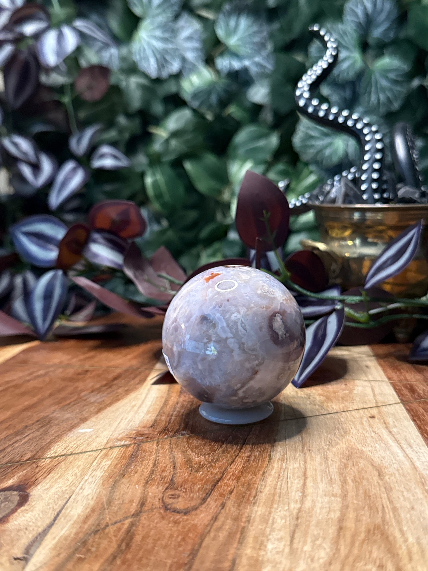 Blue Flower Agate Sphere