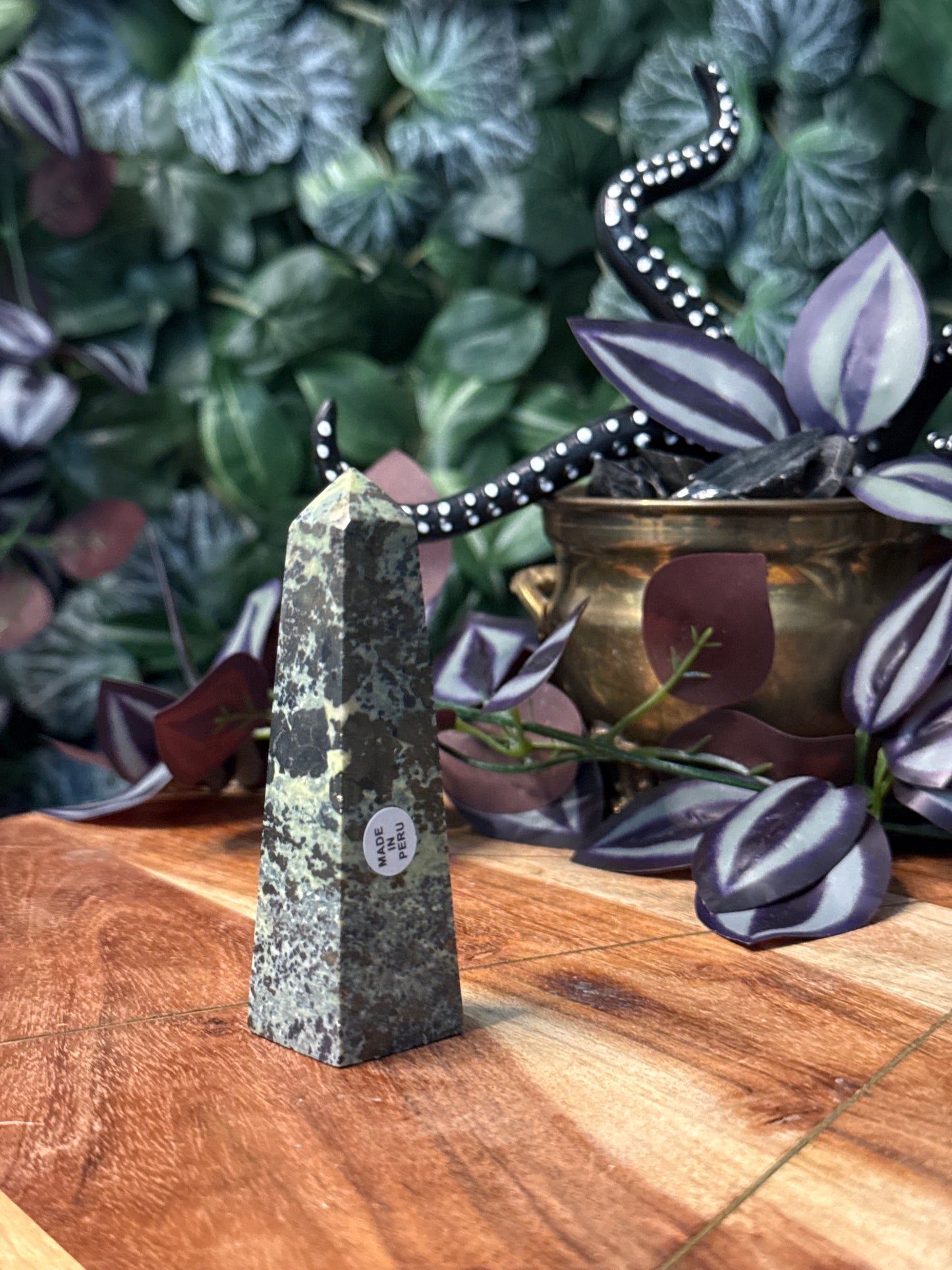 Serpentine + Pyrite Tower