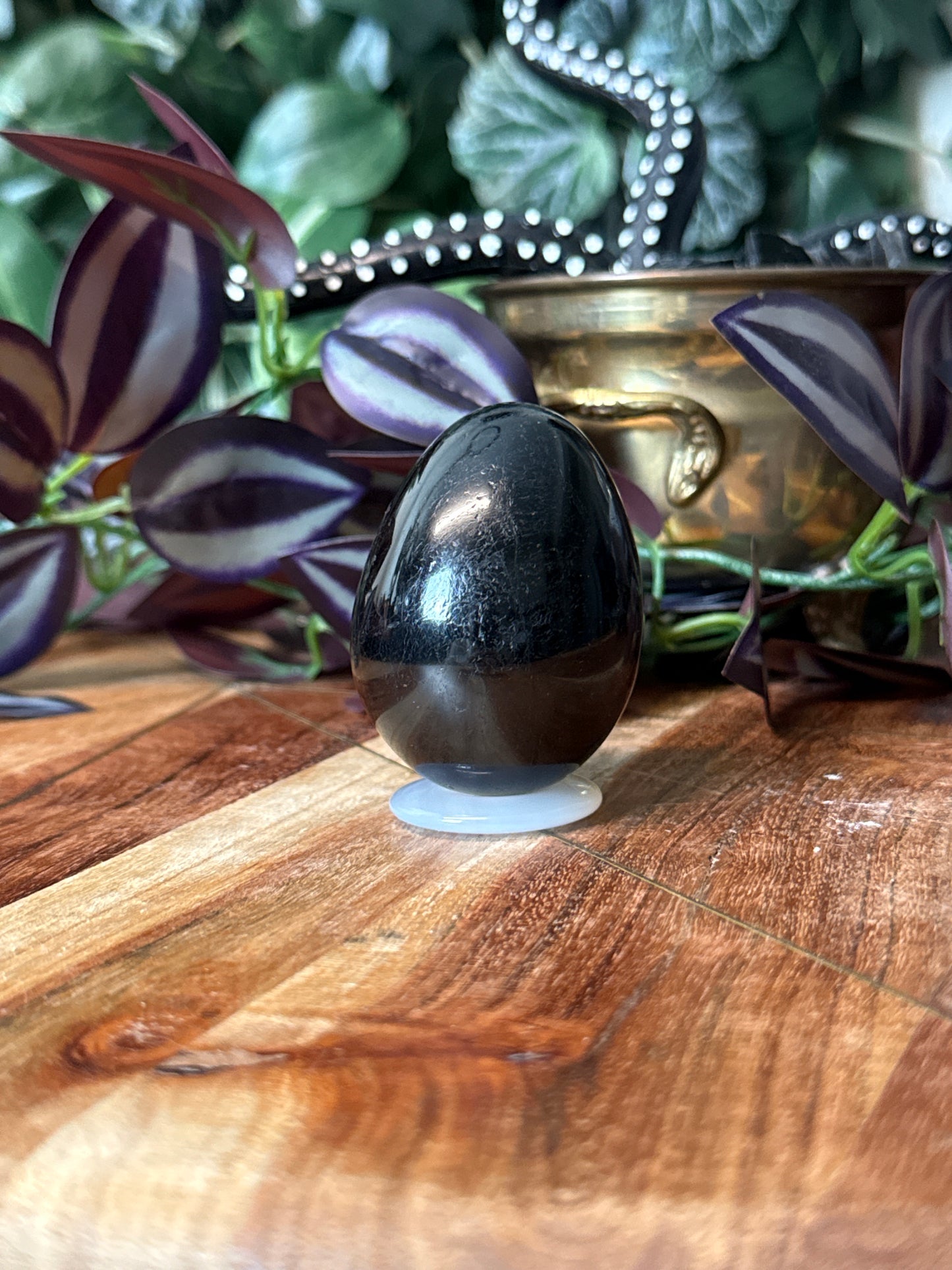 Black tourmaline egg
