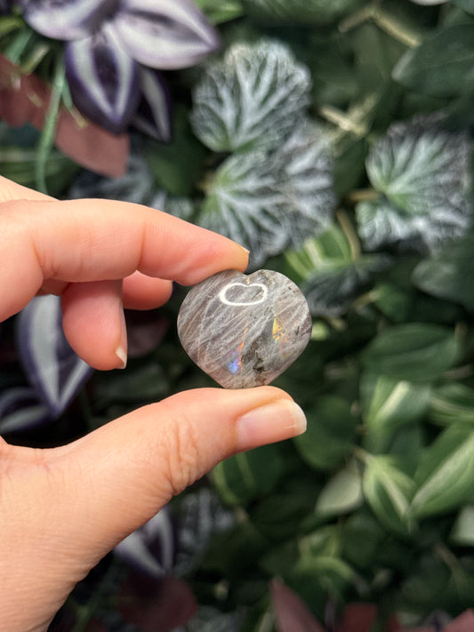Labradorite hearts