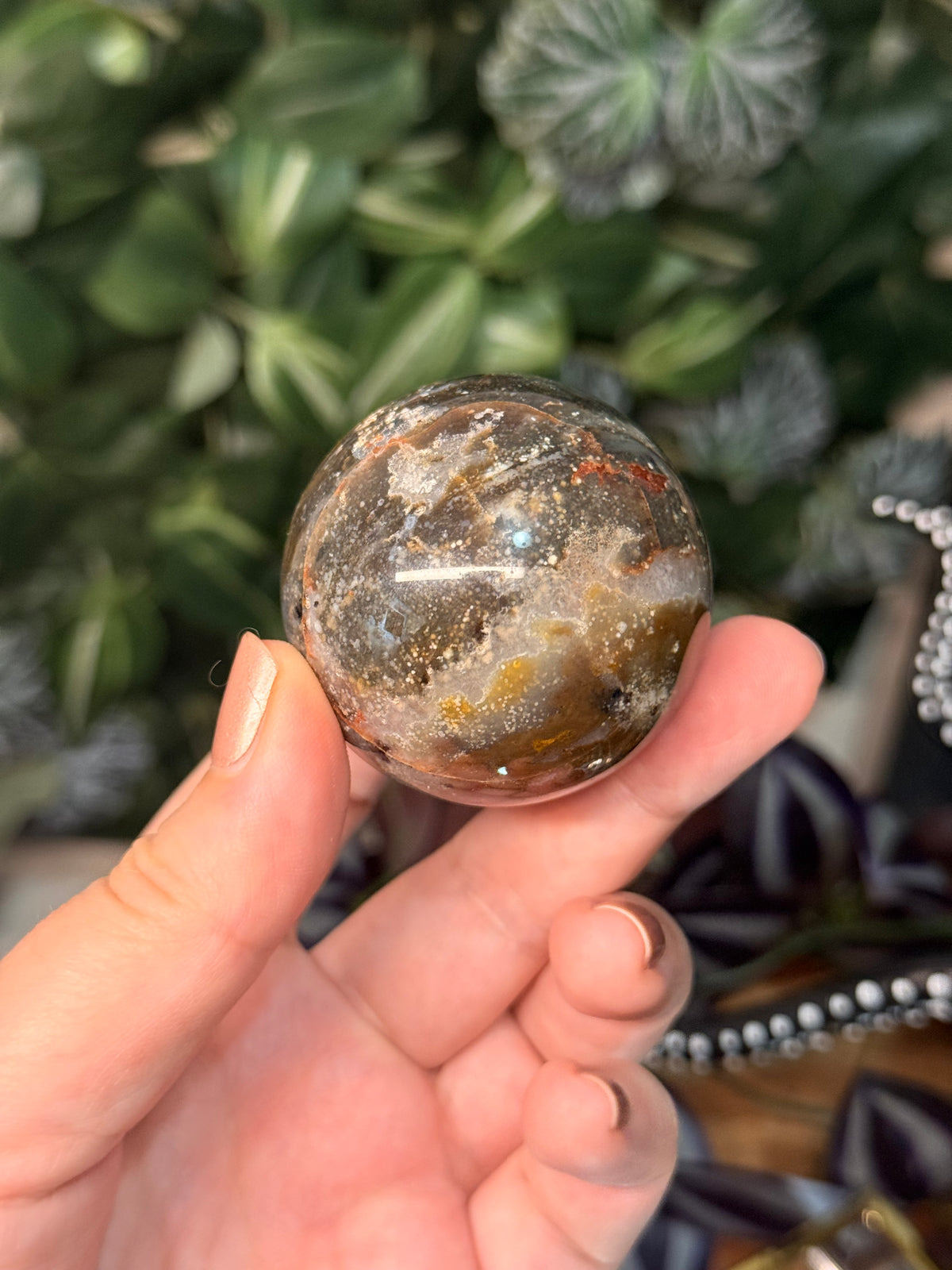 Starry Sky Agate spheres