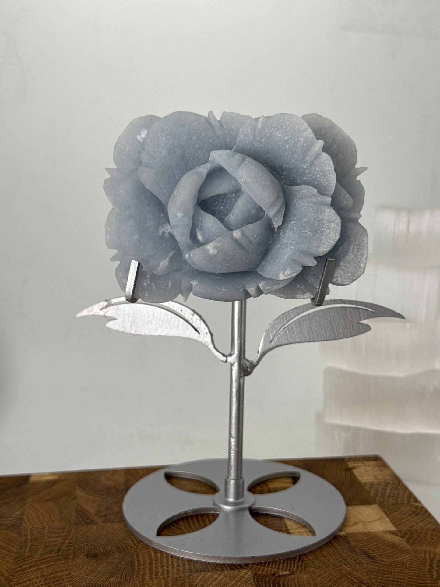 Angelite Flower on Stand