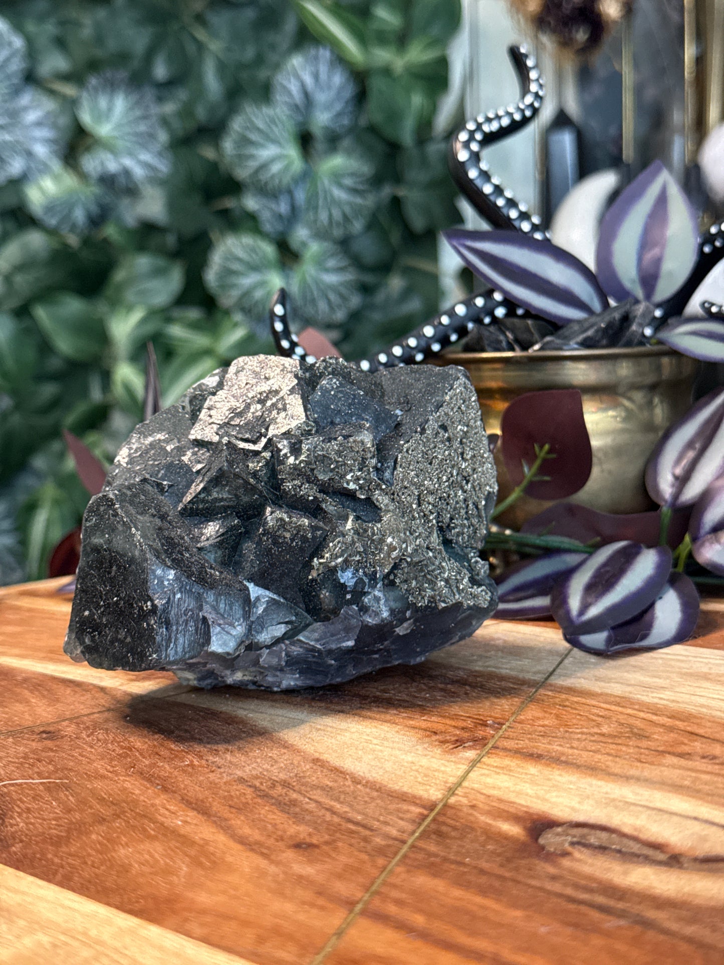 Daylight Fluorescent Fluorite with Pyrite