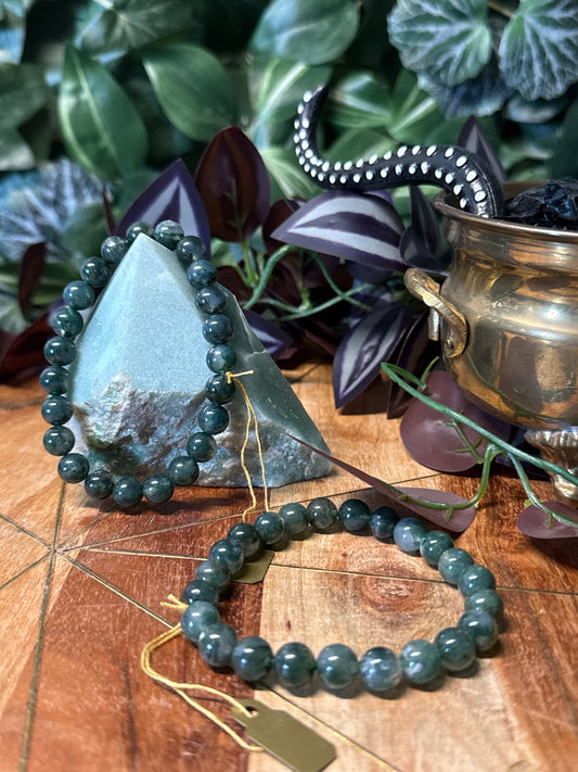 Moss agate bracelet