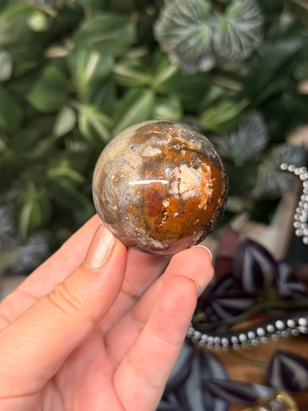Starry Sky Agate spheres