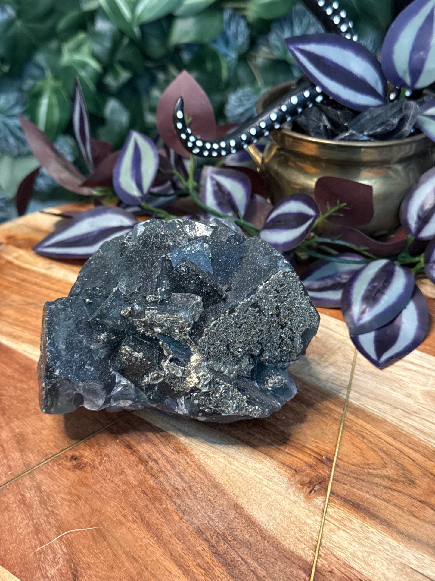 Daylight Fluorescent Fluorite with Pyrite