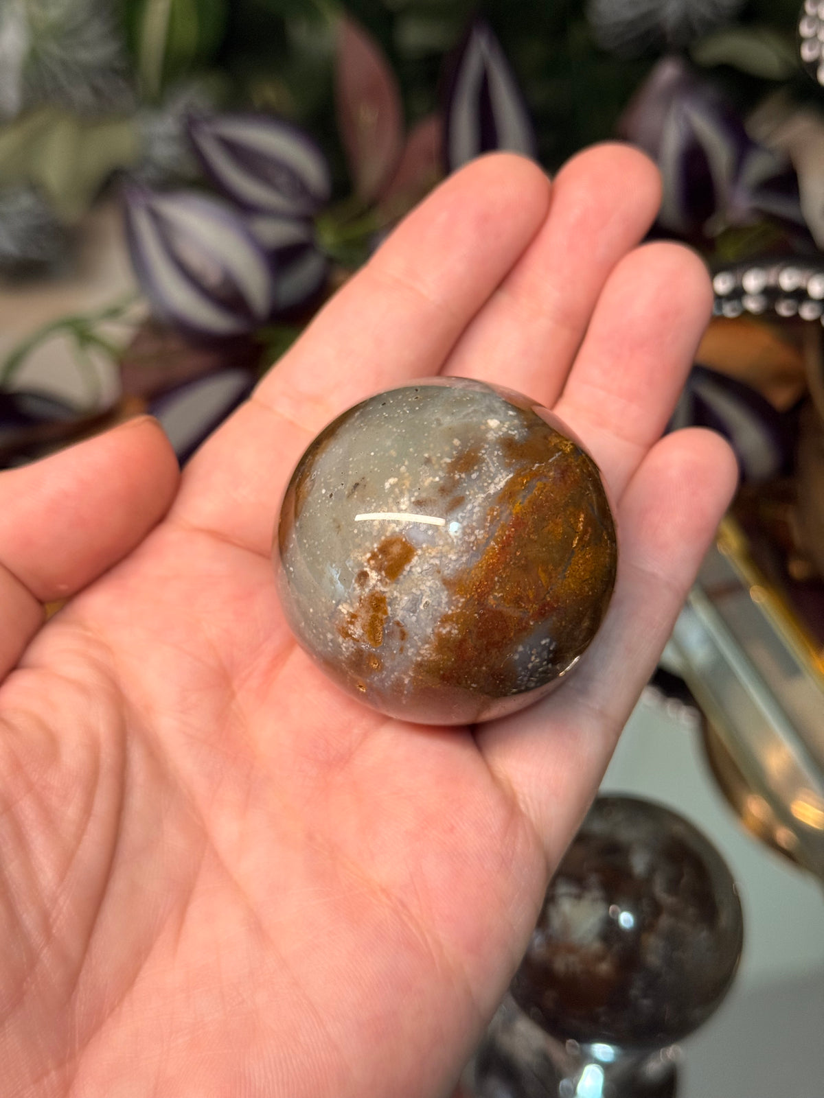 Starry Sky Agate spheres