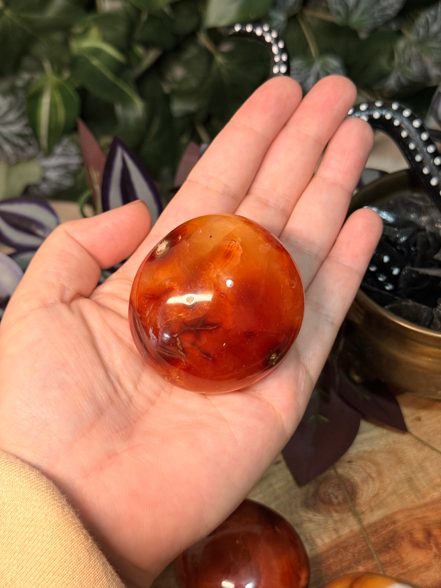 Carnelian palm stones
