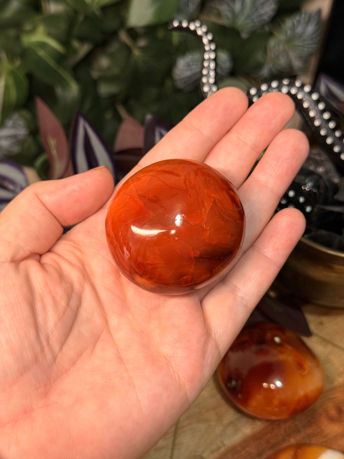 Carnelian palm stones