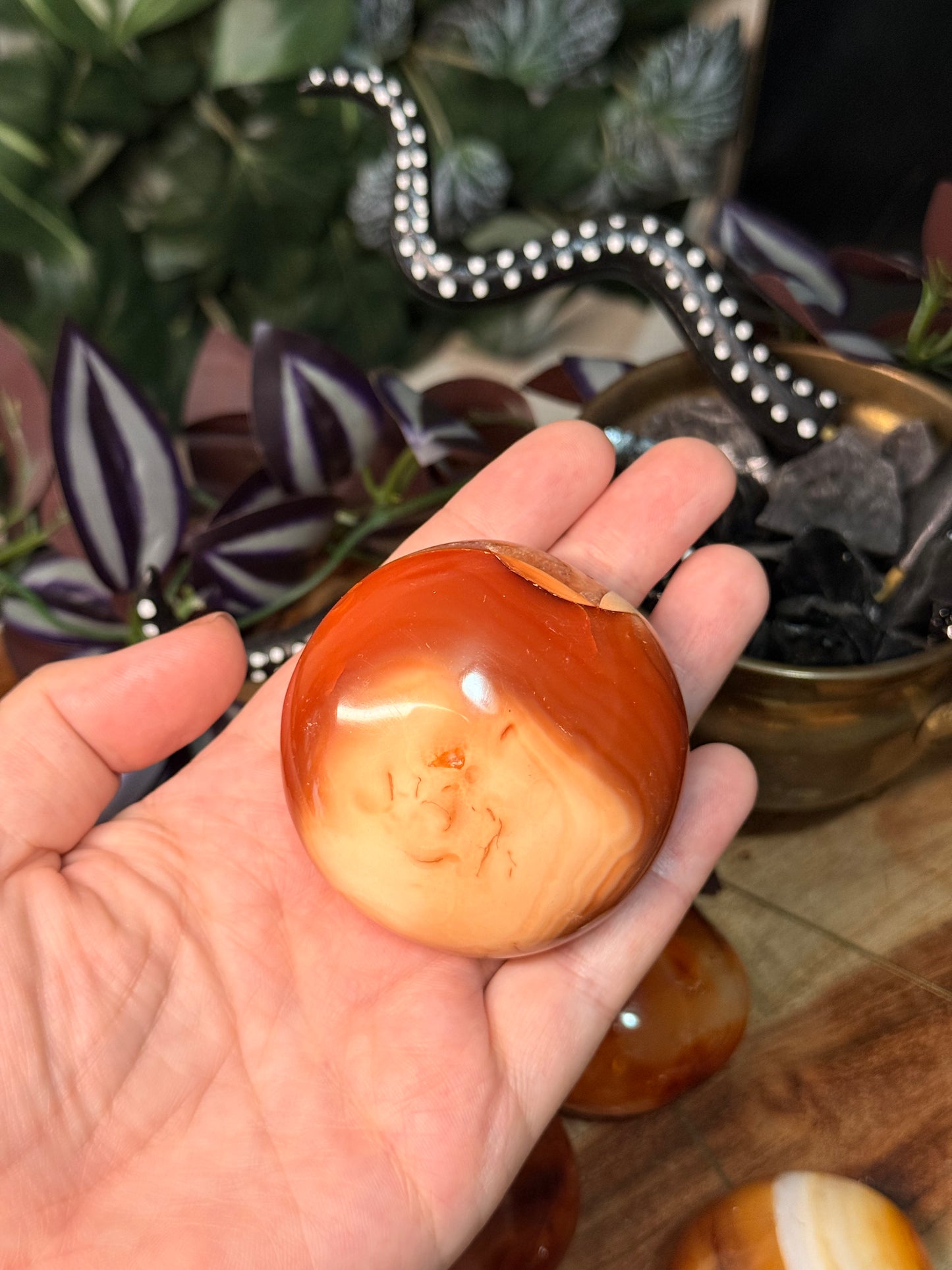 Carnelian palm stones